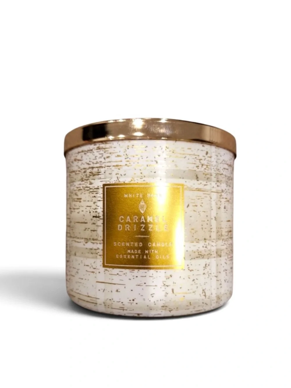 🆕💕BBW White Barn DISCONTINUED Caramel Drizzle Candle • 3-Wick 14.5oz • NWT